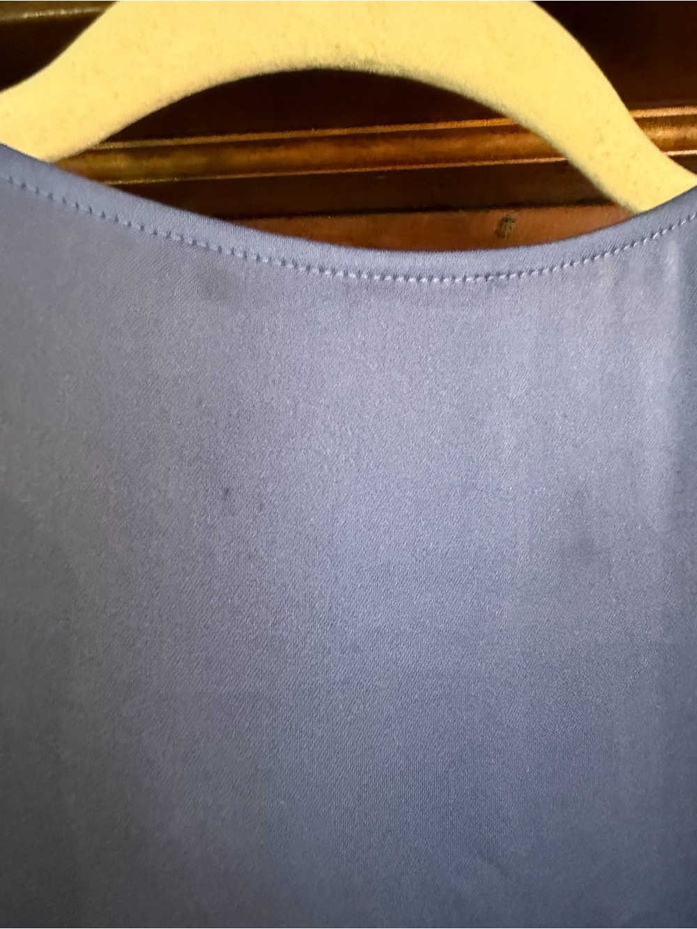 Sleeveless Purple & Cream Surplice Bodysuit Top - Picture 4 of 4
